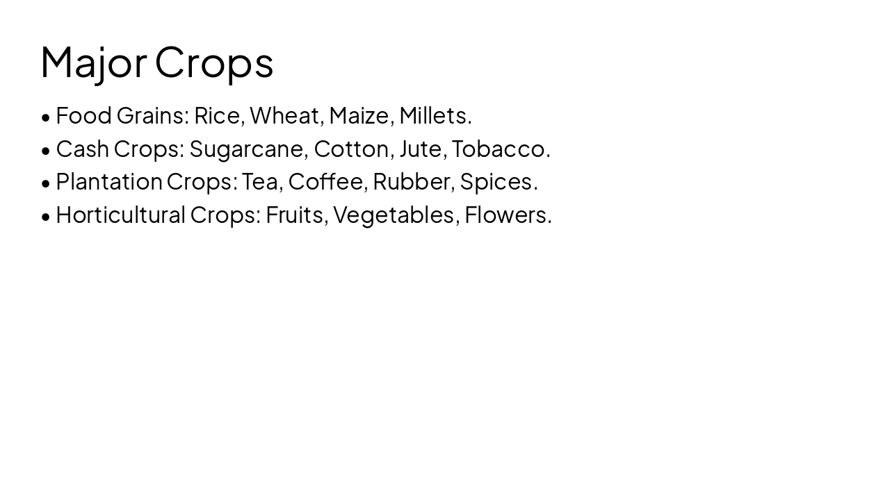 Slide 5 - Major Crops