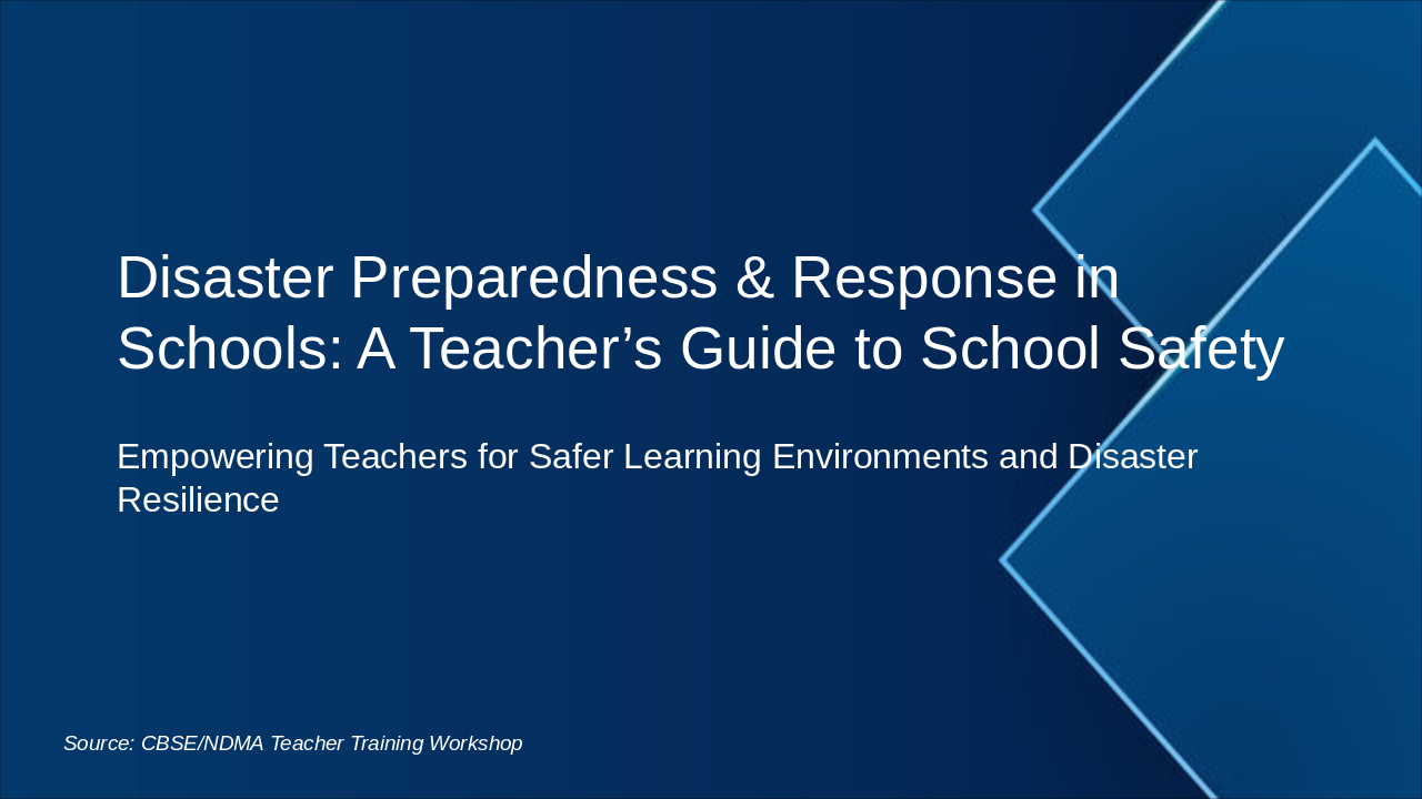 School Safety: Teacher's Disaster Guide