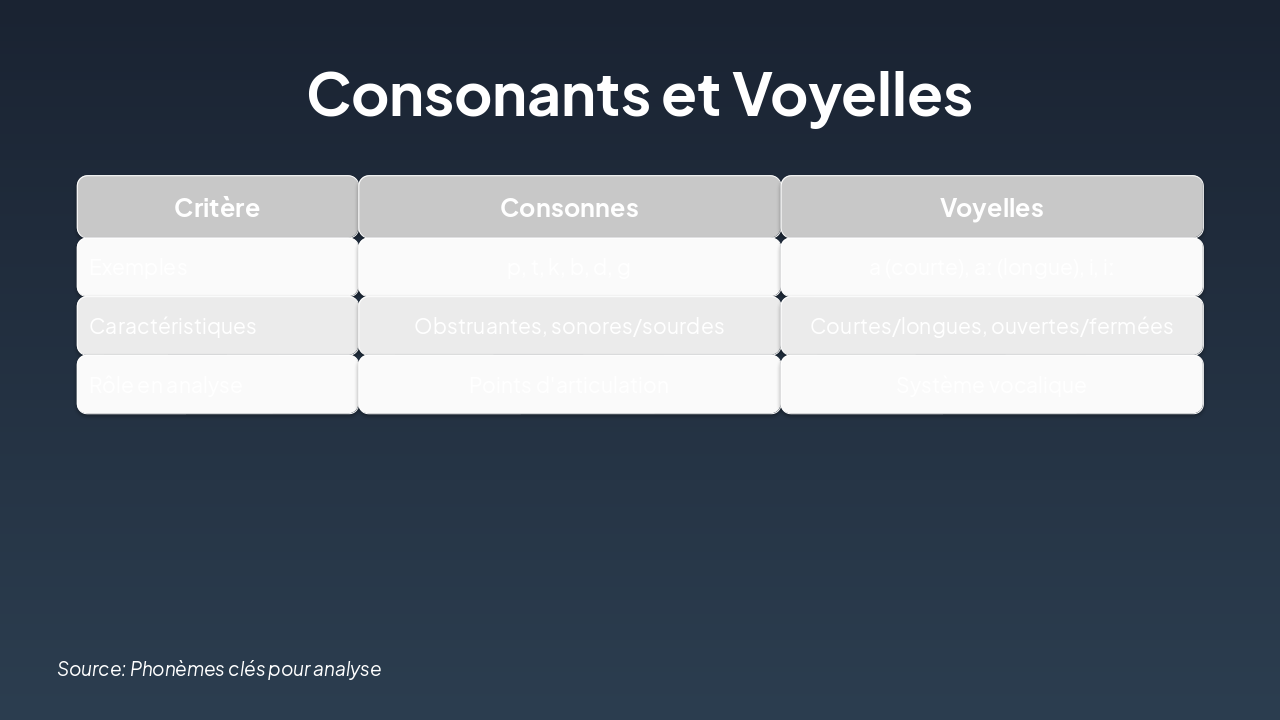 Slide 6 - Consonants et Voyelles