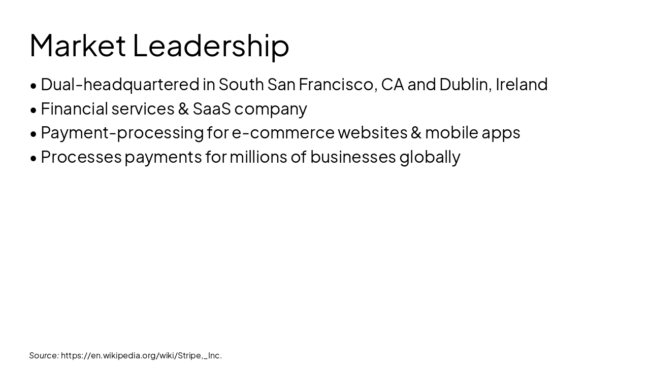 Slide 11 - Market Leadership