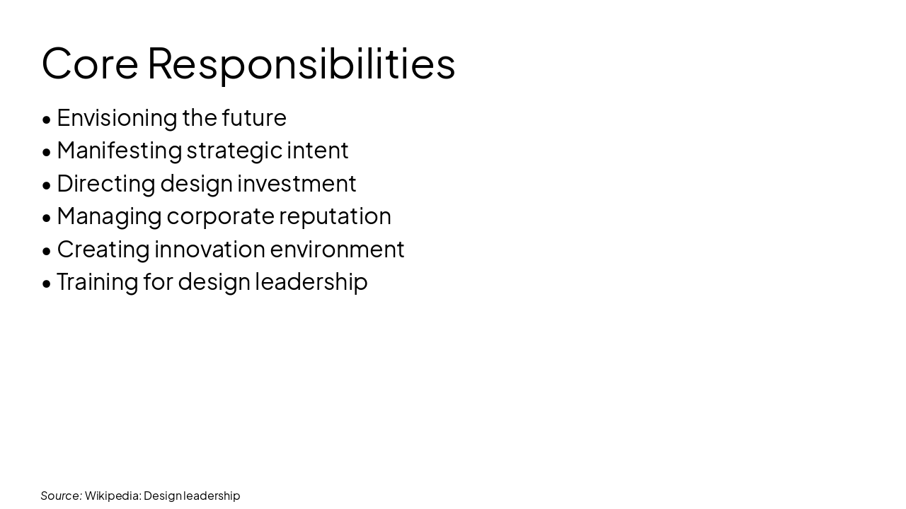 Slide 12 - Core Responsibilities