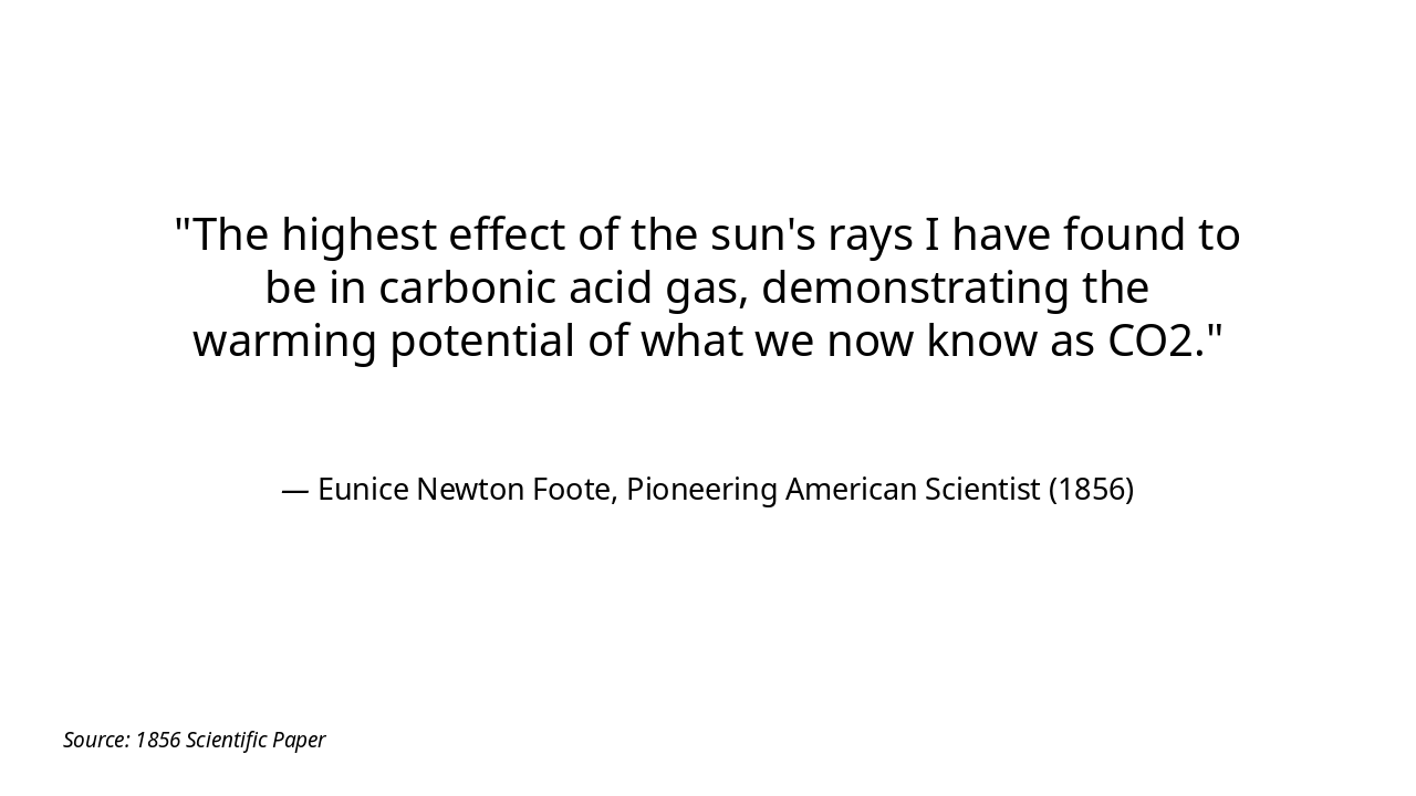 Slide 6 - Eunice Newton Foote's Insight