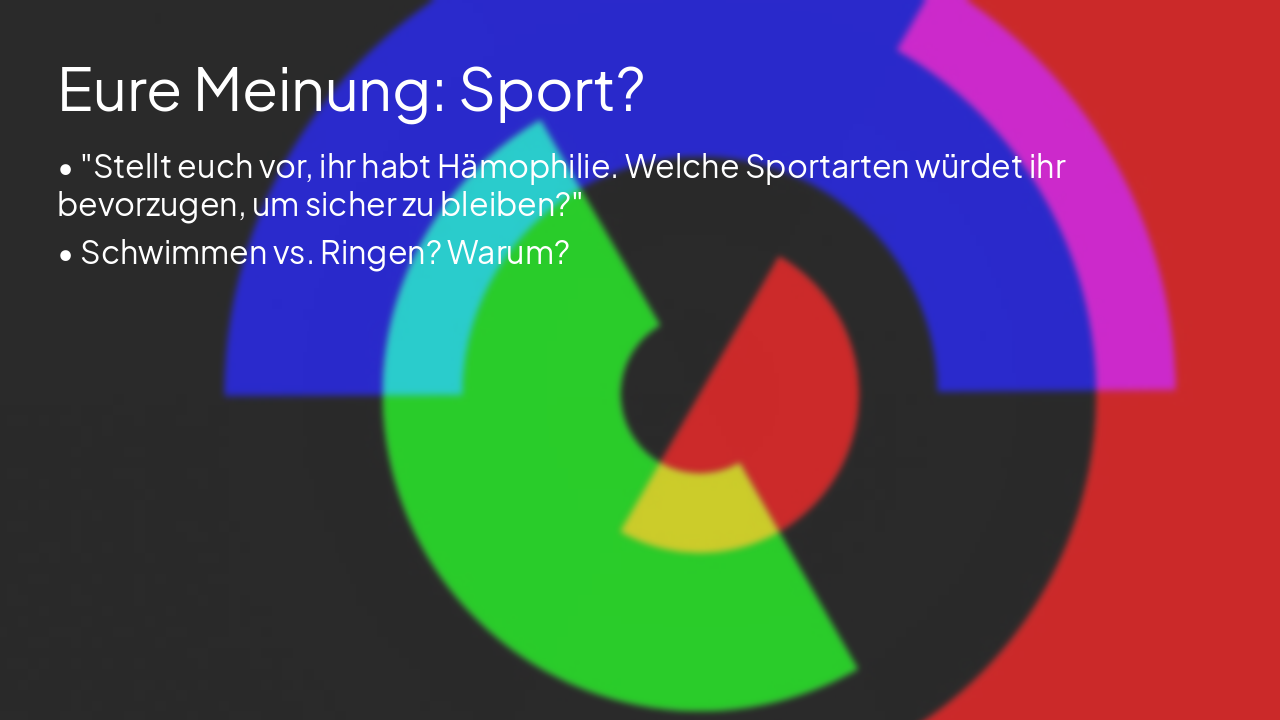 Slide 6 - Eure Meinung: Sport?