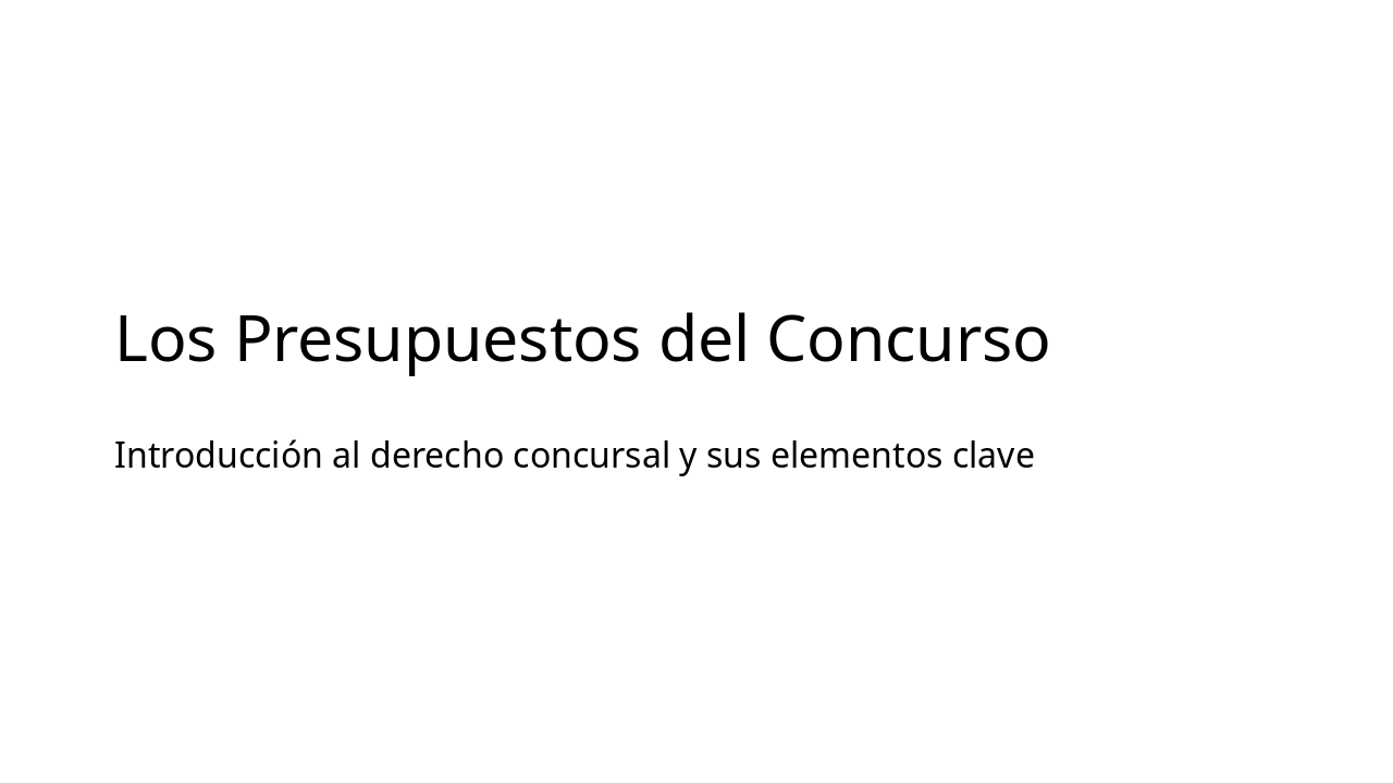 Slide 1 - Los Presupuestos del Concurso