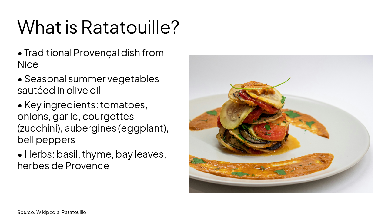 Slide 13 - What is Ratatouille?