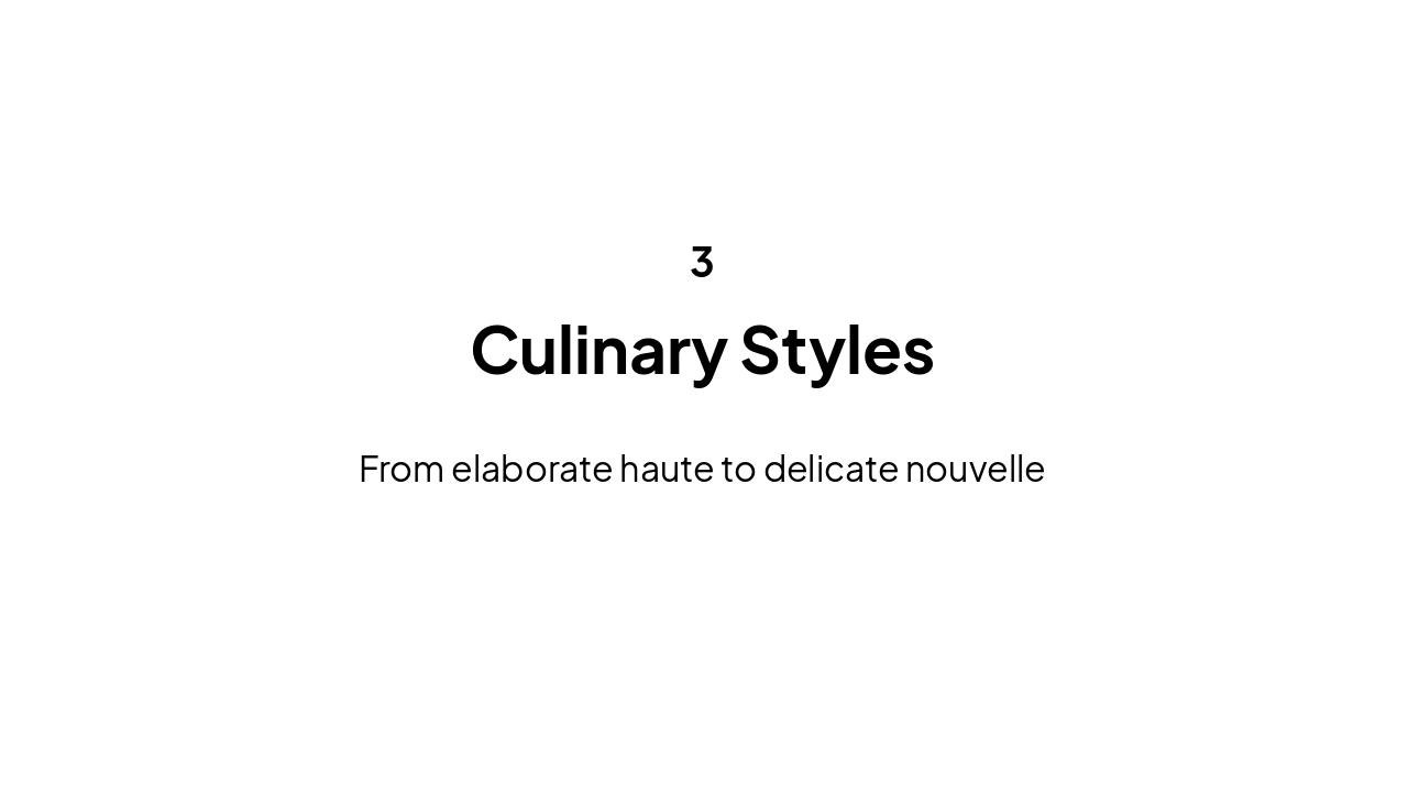 Slide 8 - Culinary Styles