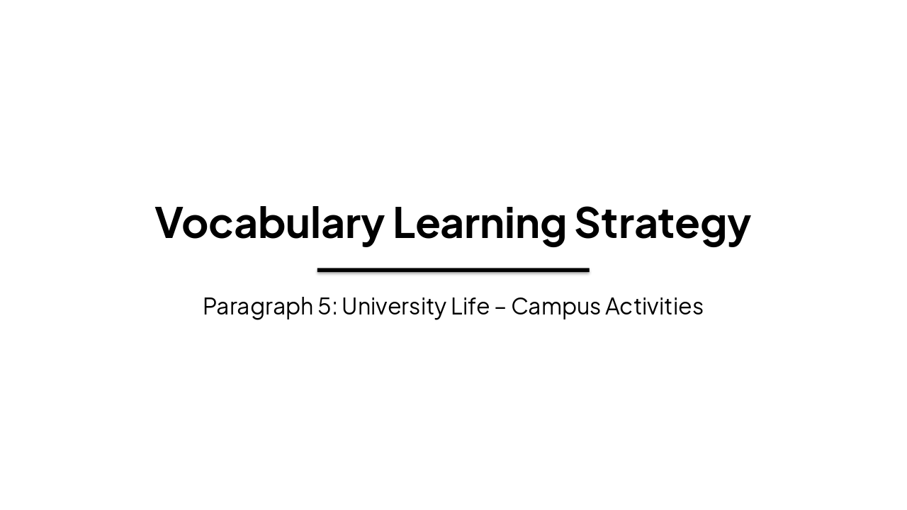 Slide 1 - Vocabulary Learning Strategy