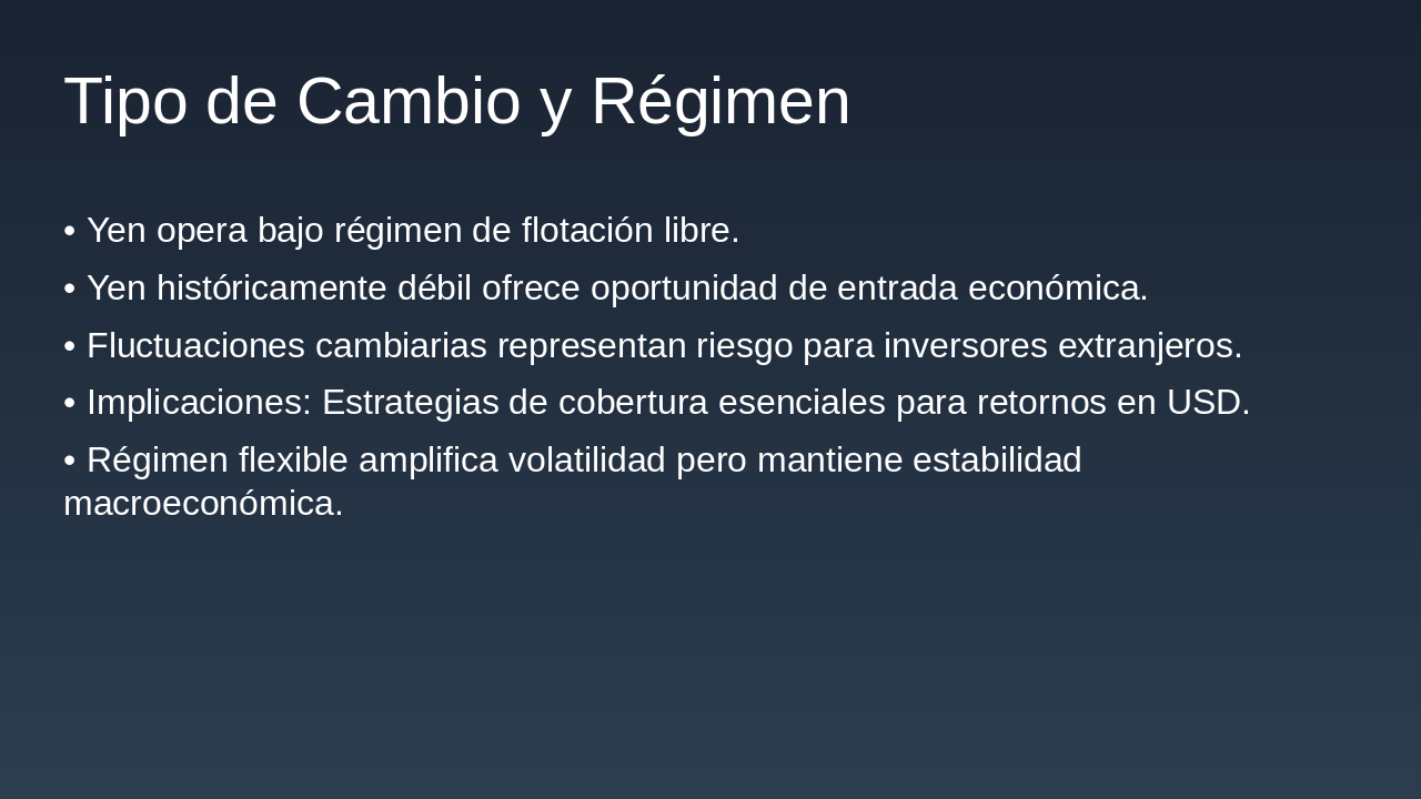 Slide 7 - Tipo de Cambio y Régimen