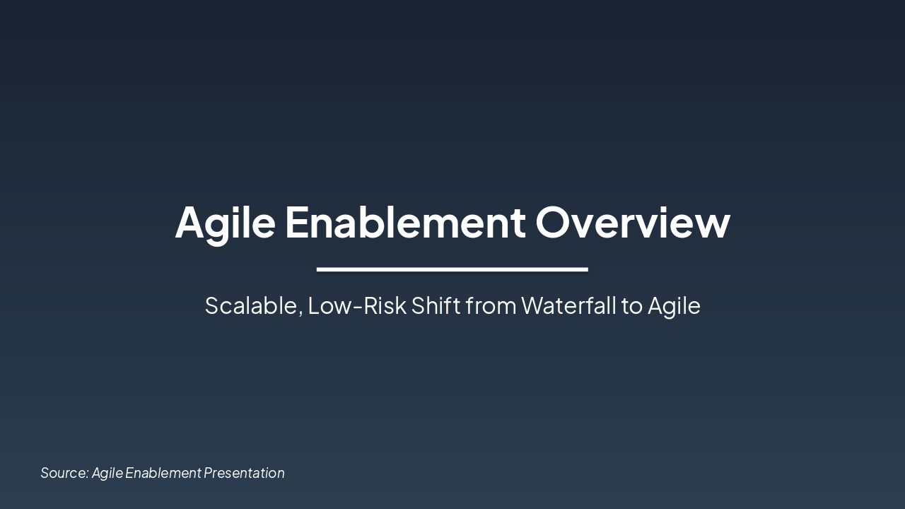 Agile Enablement Overview