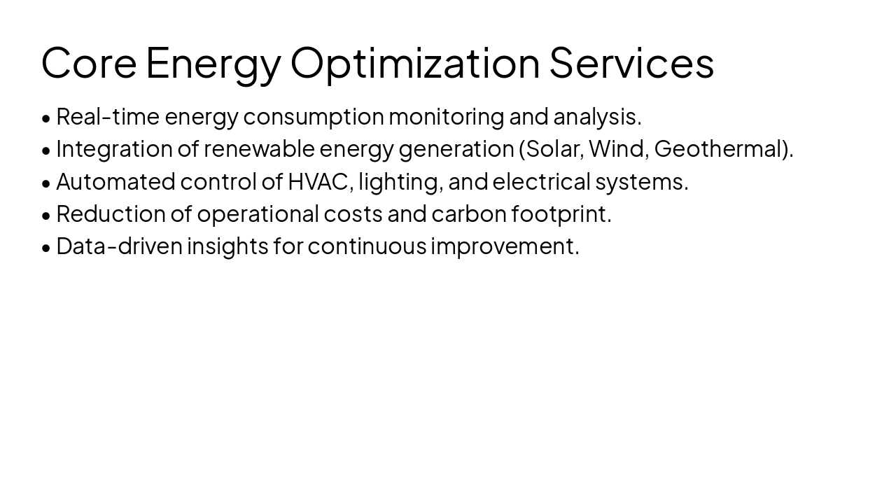 Slide 4 - Core Energy Optimization Services