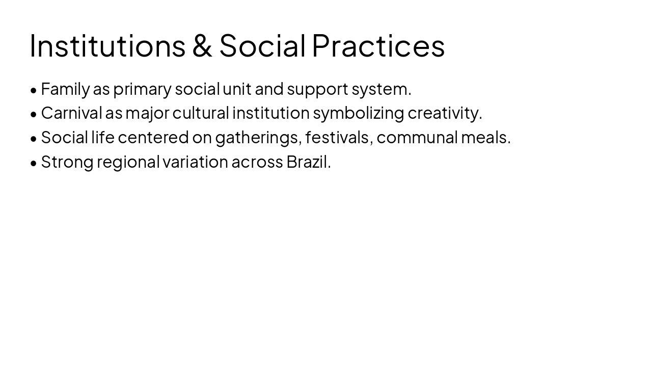 Slide 7 - Institutions & Social Practices