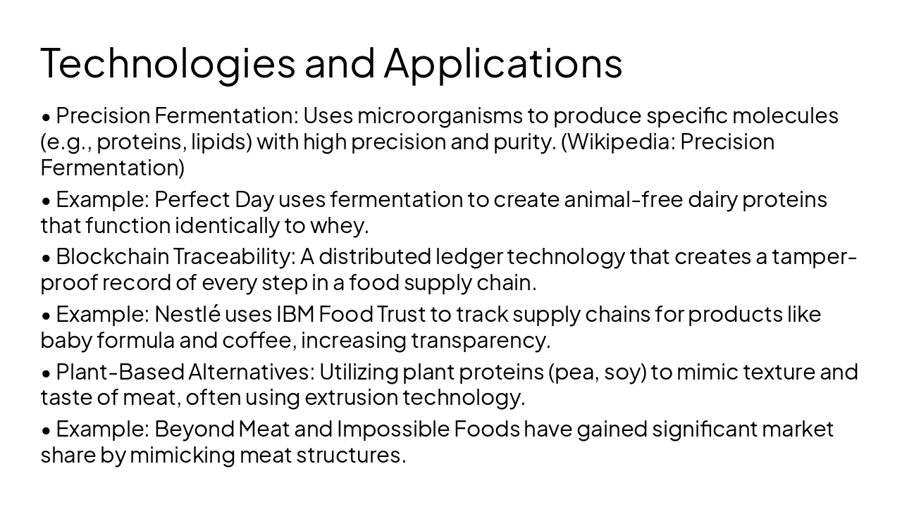 Slide 6 - Technologies and Applications