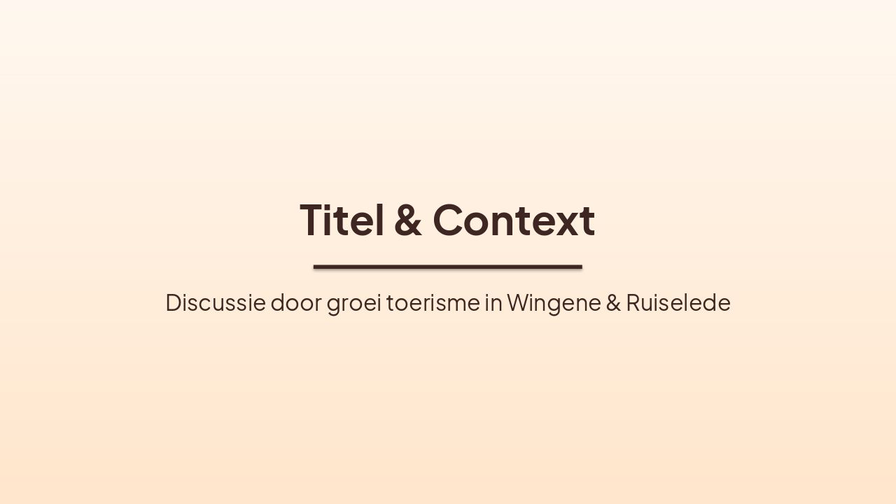 Toeristenbelasting Wingene: Niet opportuun?