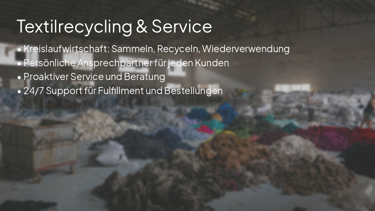 Slide 13 - Textilrecycling & Service
