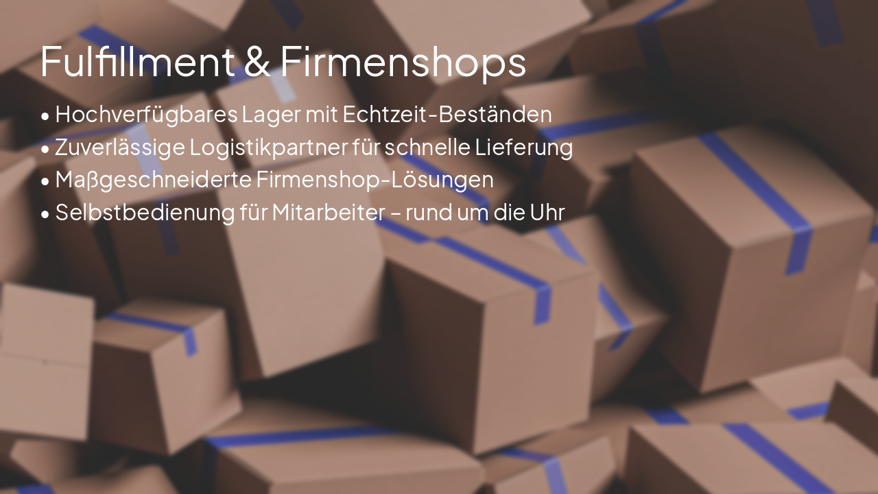Slide 9 - Fulfillment & Firmenshops