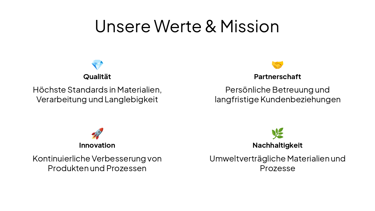 Slide 4 - Unsere Werte & Mission