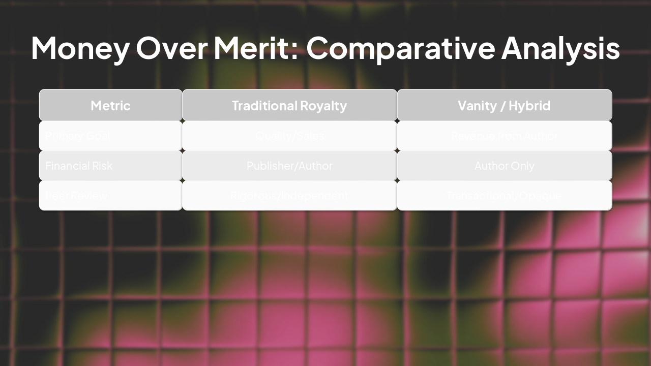 Slide 7 - Money Over Merit: Comparative Analysis