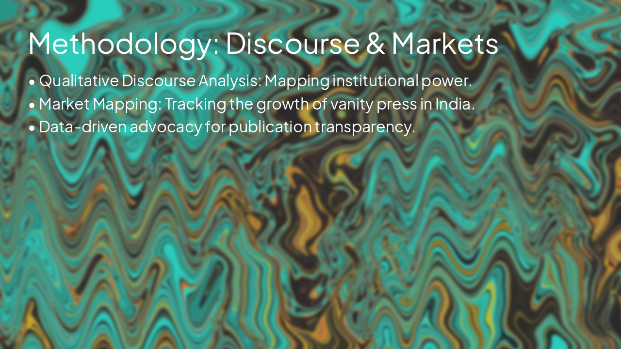 Slide 13 - Methodology: Discourse & Markets