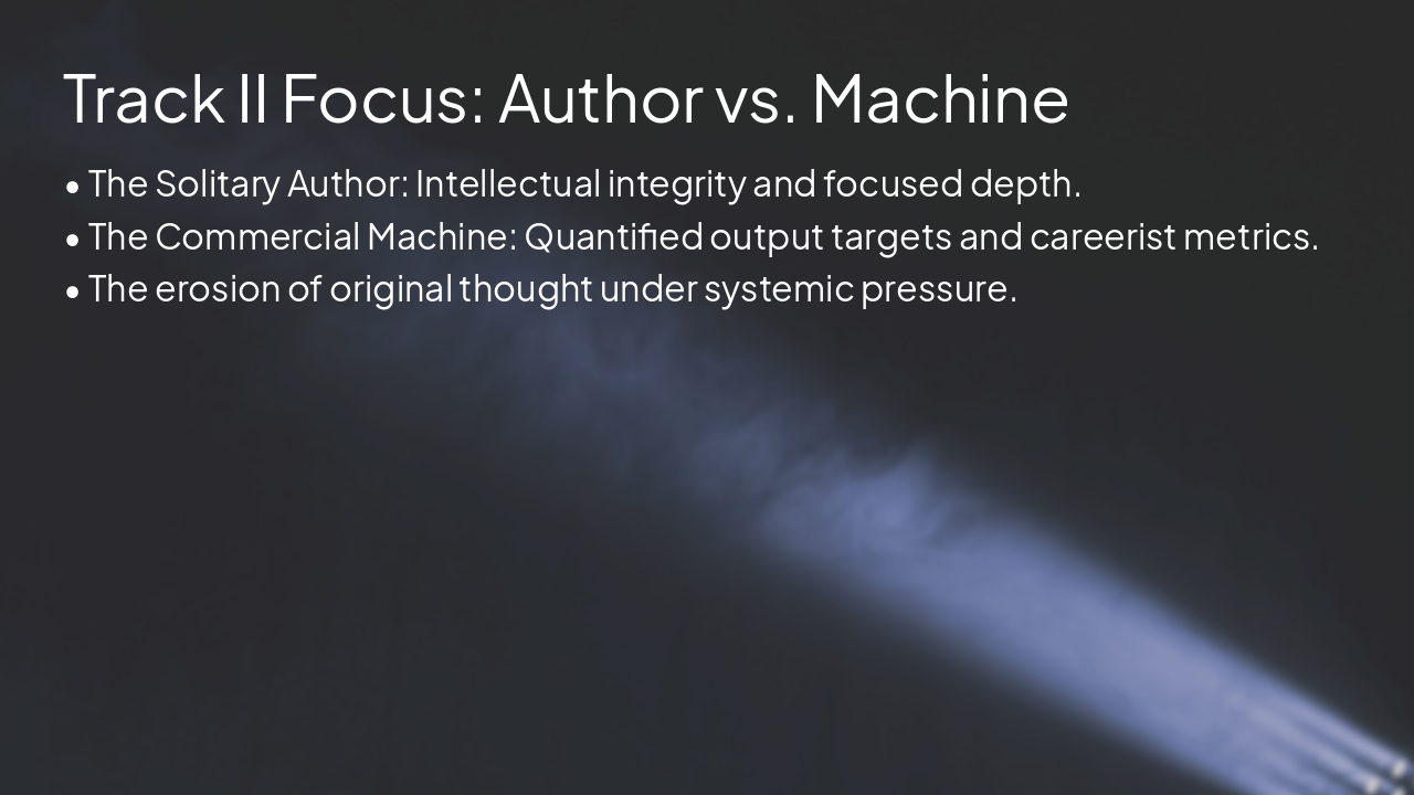 Slide 5 - Track II Focus: Author vs. Machine