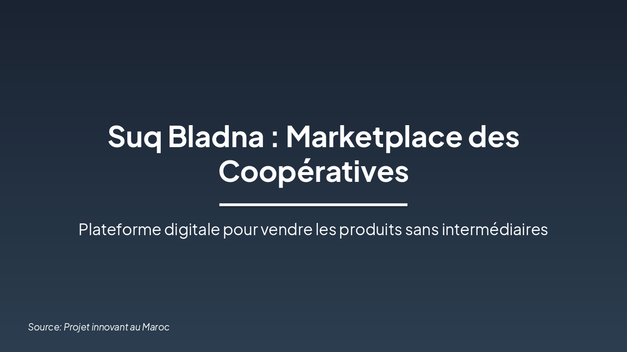 Suq Bladna: Coop Marketplace Revolution