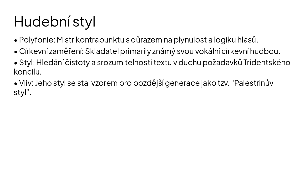 Slide 3 - Hudební styl