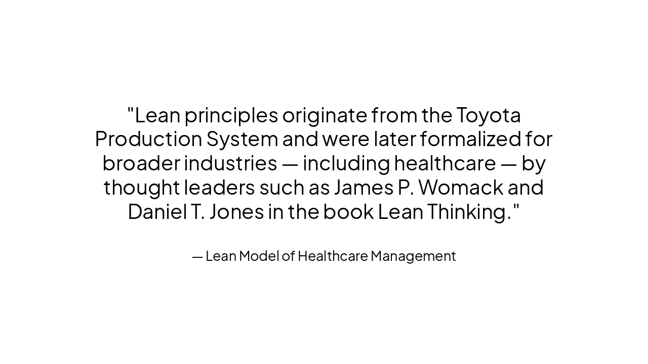 Slide 3 - Origins of Lean