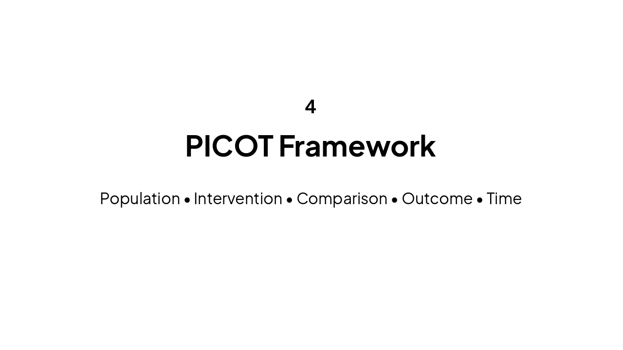 Slide 12 - PICOT Framework