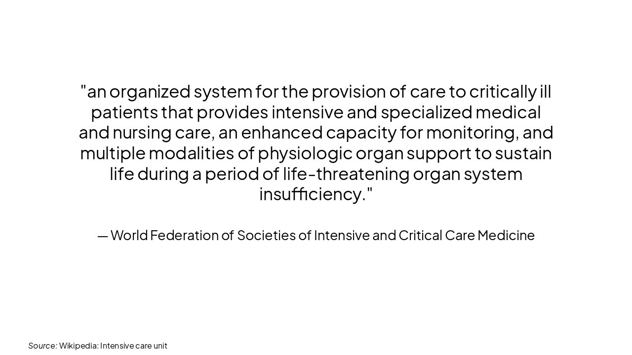 Slide 6 - Defining the ICU