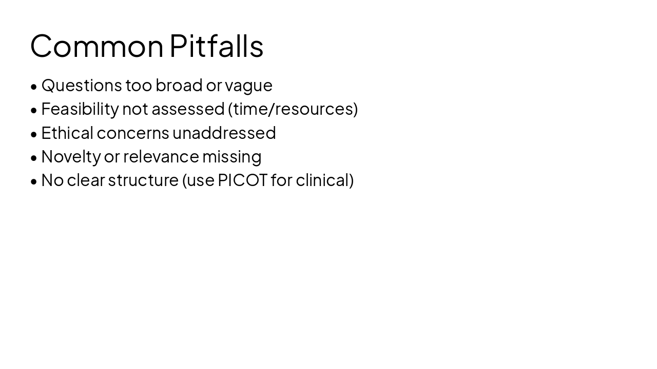 Slide 17 - Common Pitfalls