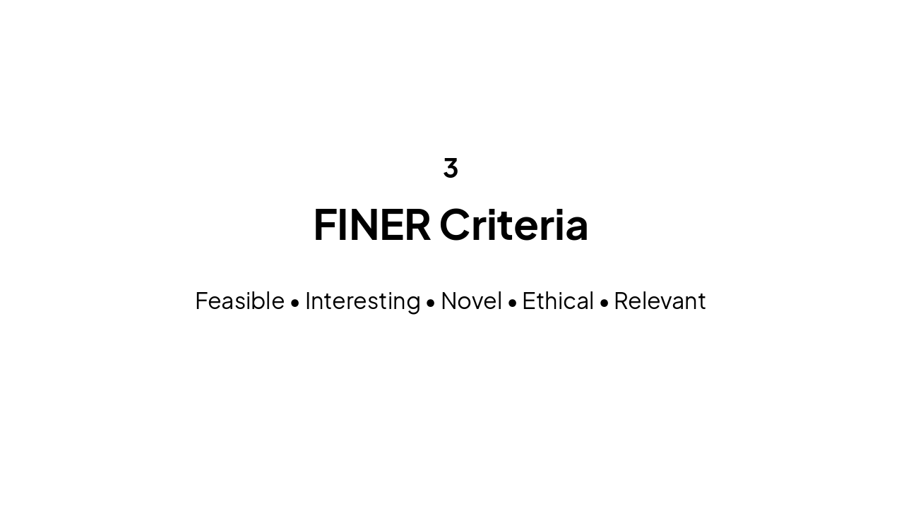 Slide 10 - FINER Criteria