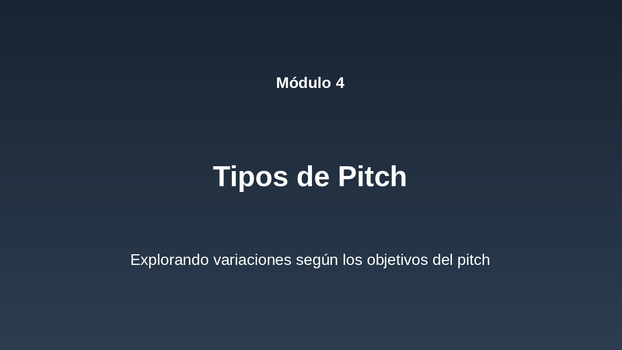 Slide 9 - Módulo 4: Tipos de Pitch