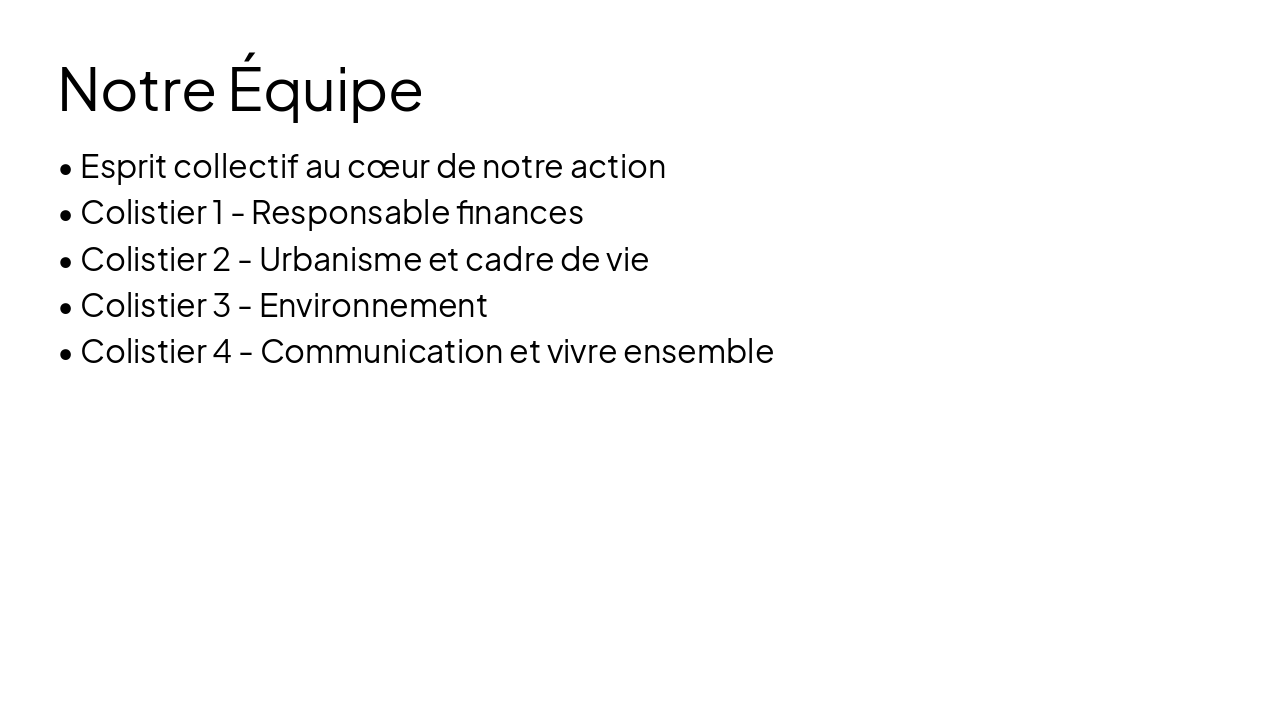 Slide 3 - Notre Équipe
