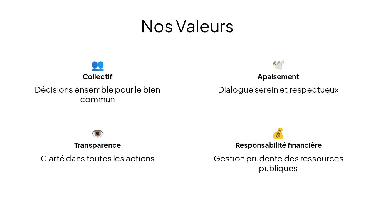 Slide 5 - Nos Valeurs