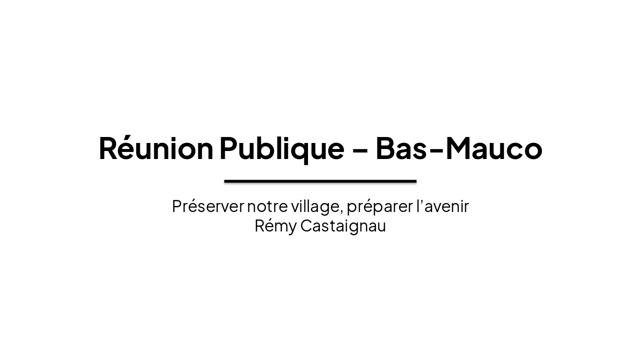 Préservons Bas-Mauco : Vision et Priorités pour l'Avenir