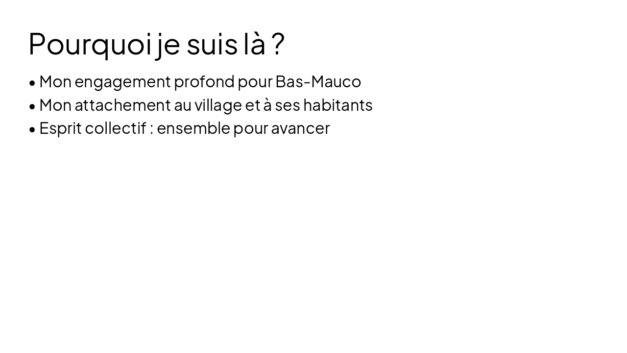 Slide 2 - Pourquoi je suis là ?