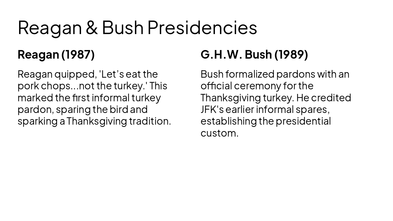 Slide 6 - Reagan & Bush Presidencies