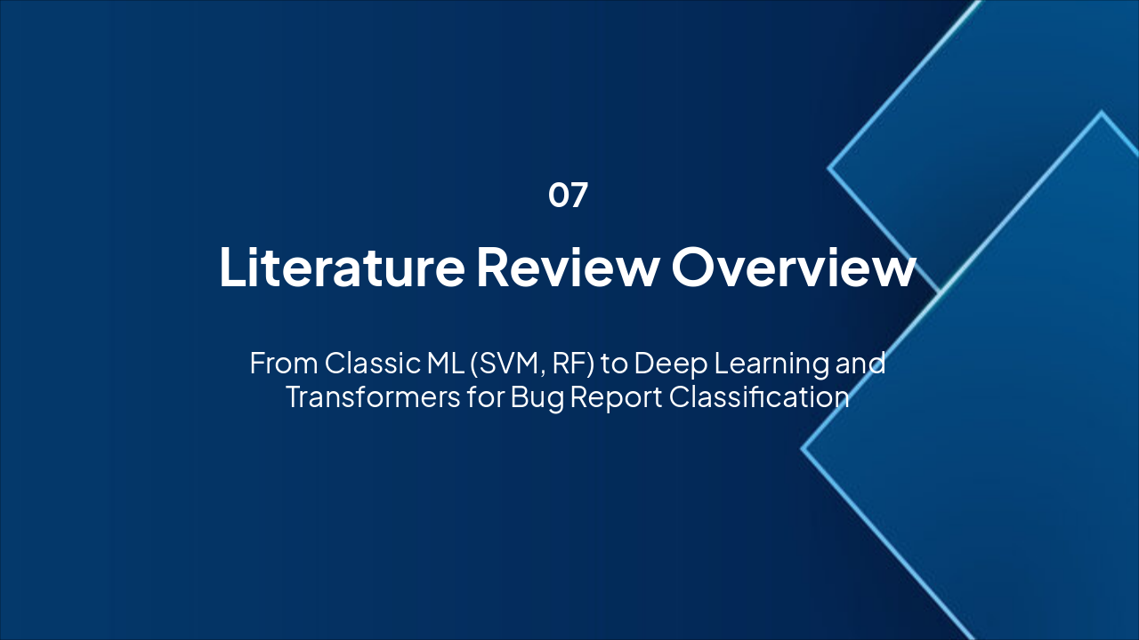 Slide 7 - Literature Review Overview