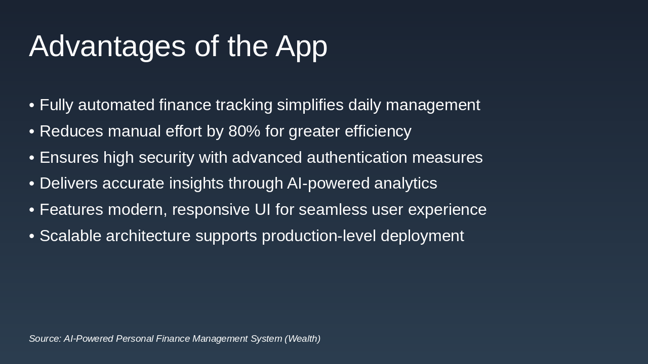 Slide 9 - Advantages of the App