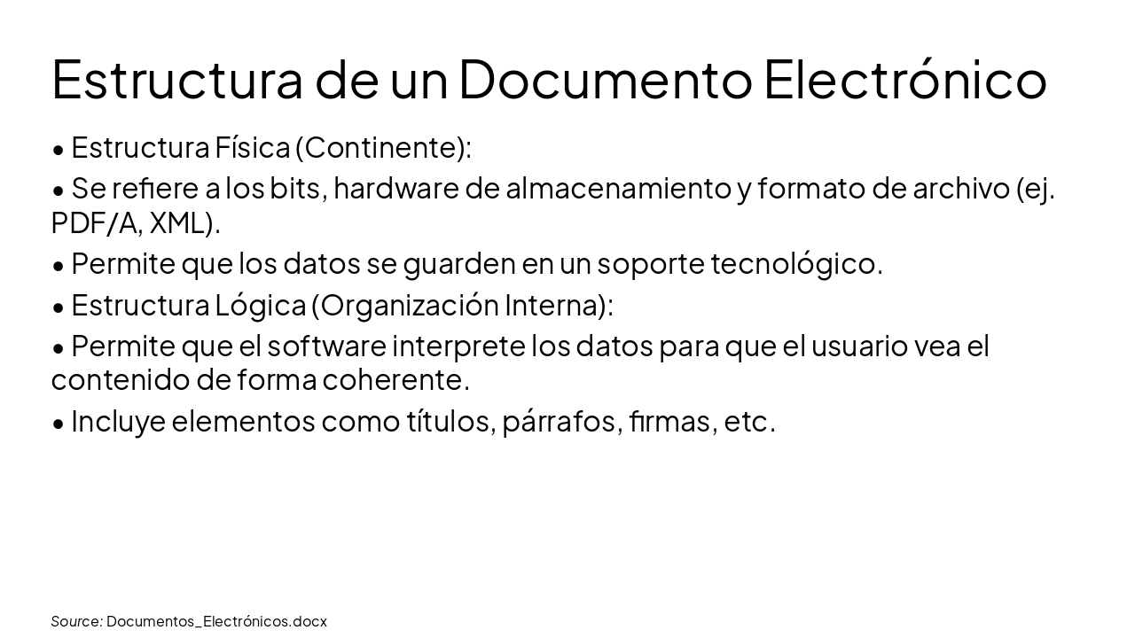 Slide 7 - Estructura de un Documento Electrónico