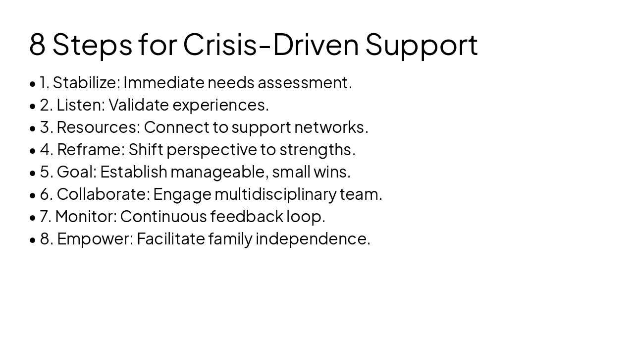 Slide 8 - 8 Steps for Crisis-Driven Support