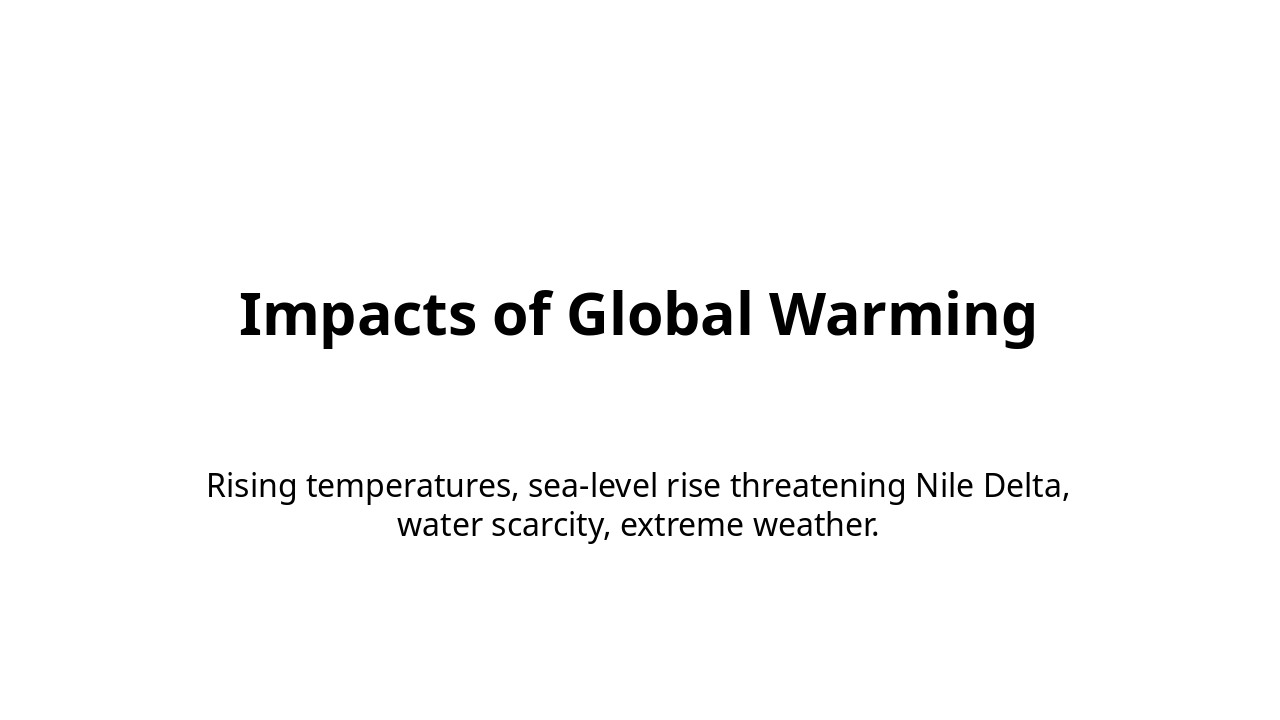 Slide 6 - Impacts of Global Warming