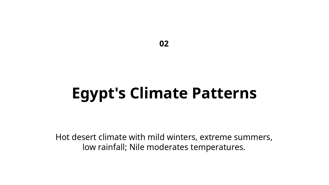 Slide 3 - Egypt's Climate Patterns