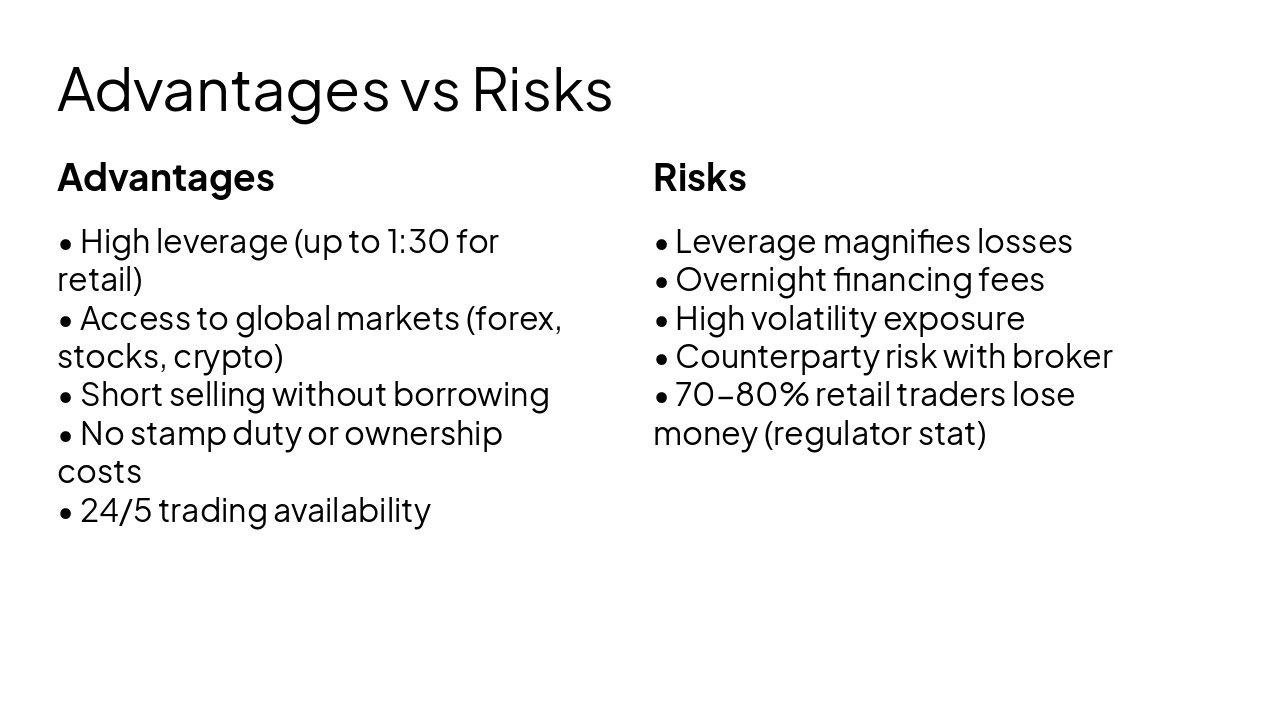 Slide 7 - Advantages vs Risks