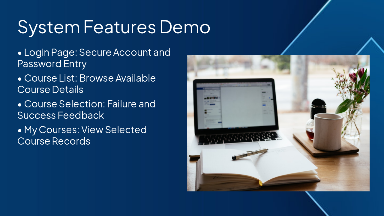 Slide 13 - System Features Demo