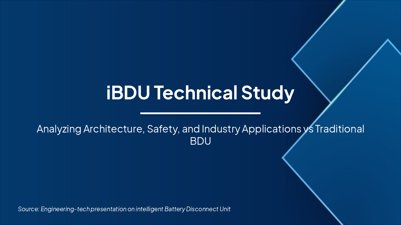 iBDU: Revolutionizing EV Safety (29 chars)