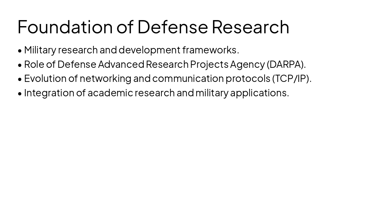 Slide 4 - Foundation of Defense Research