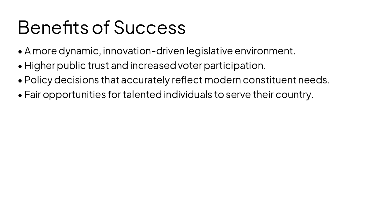 Slide 10 - Benefits of Success