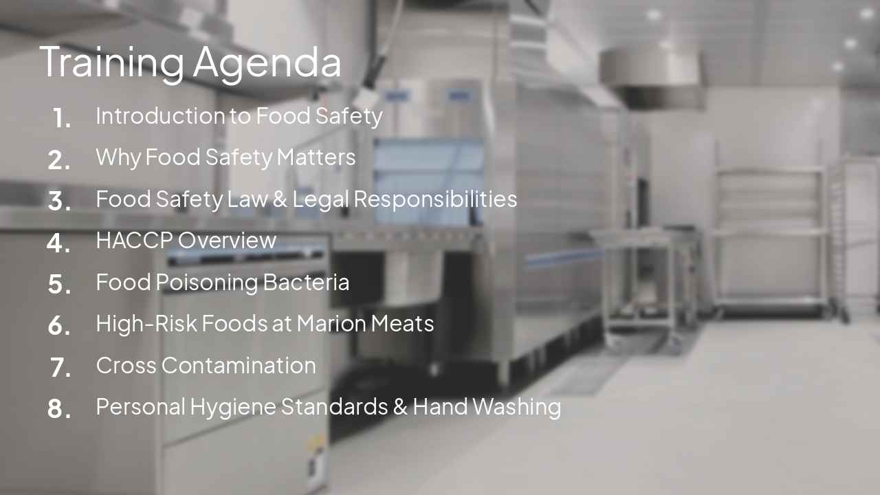 Slide 2 - Training Agenda