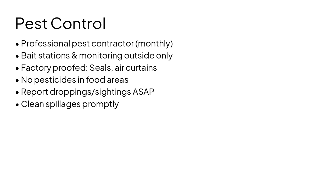 Slide 20 - Pest Control
