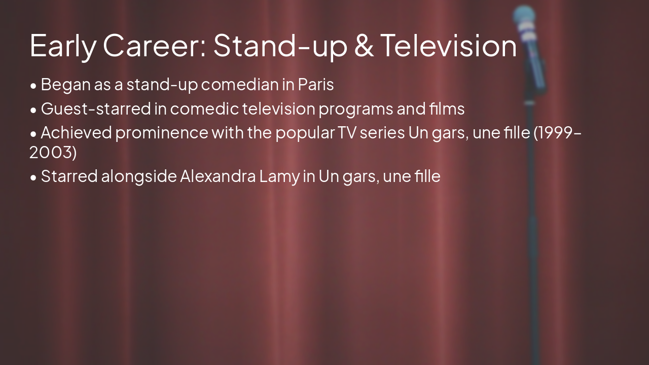 Slide 3 - Early Career: Stand-up & Television